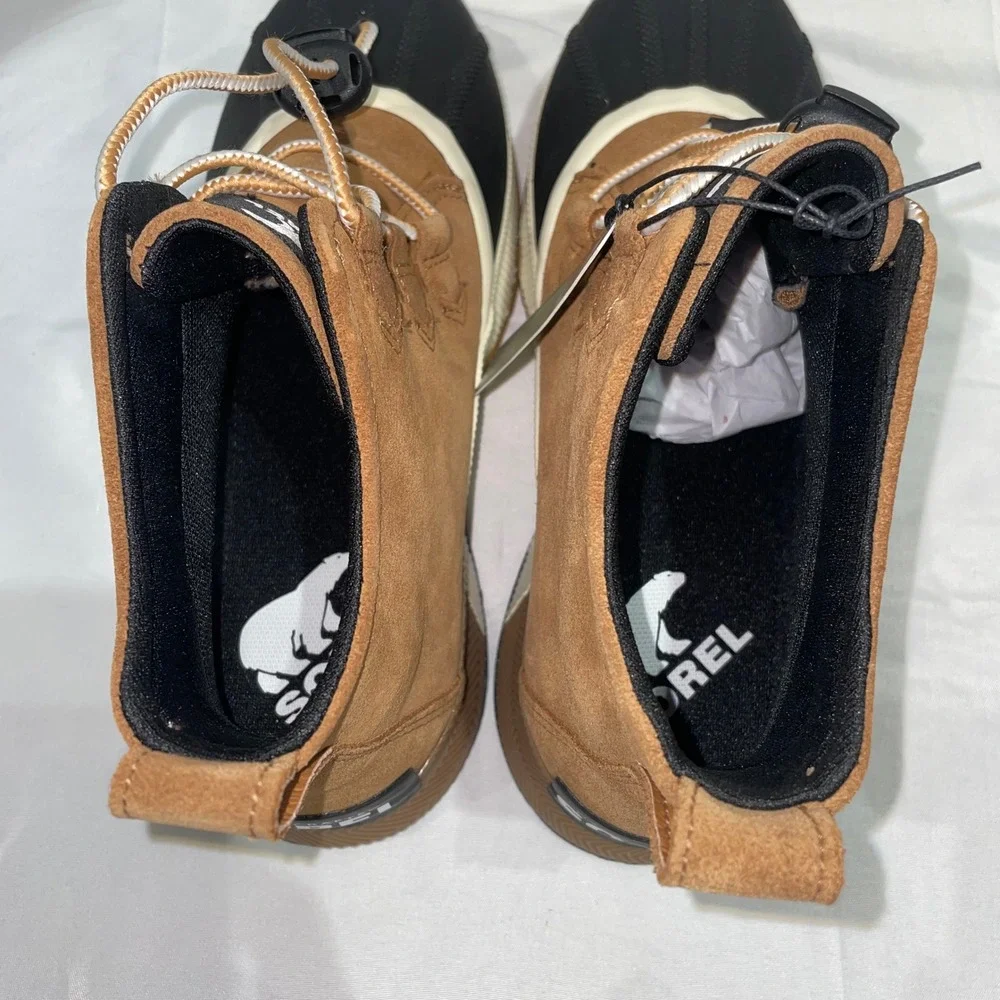 Sorel Out N About Classic WP Kids Waterproof Boots Camel Brown/Sea Salt Size 7Y